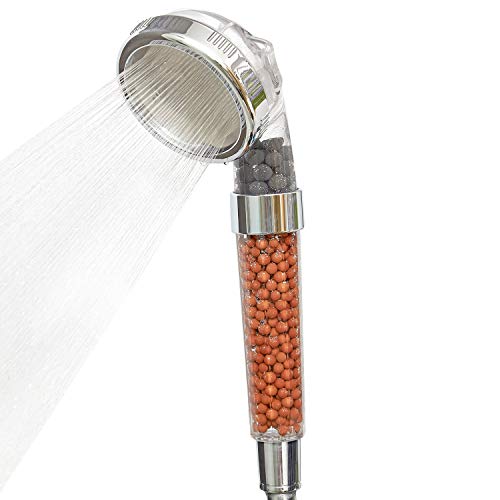 Shower Head, Upgraded 3-Layer Filtration Ionic Handheld Higher Pressure Water Saving 3 Modes Universal Bath Shower, Ionic Shower Head Handheld