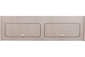 MONSTER SHOP Armoire de Rangement en MDF Placard à Nourriture Accessoires de Cusine Vaisselle - 120cm x 35cm x 35cm - Fermeture Douce Automatique [Trous Pré-Perçés & Fixations INCLUSES] Aménagement Camping-Car Van