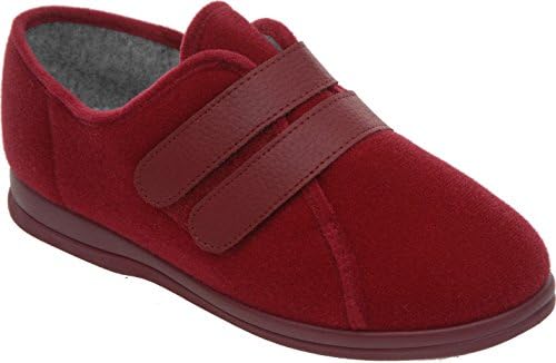 Cosyfeet Amelia Shoes - Extra Roomy (EEEEE+ Width Fitting) - Burgundy Trilobal - 5