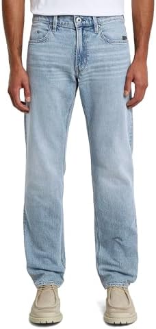 G-Star Men's Mosa Straight Jeans, Colour Blue, Size: Waist 28, Inseam 30