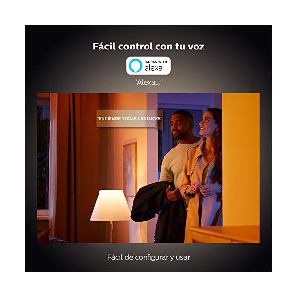 Philips Hue White Ambiance Pack 2 bombillas LED funciona con Alexa y Google Home - Imagen 4