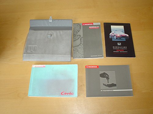 HONDA CIVIC HANDBOOK with WALLET (1995 - 2001) 3 DOOR - 1.4 1.5 1.6 LITRE ENGINE - OWNER'S HAND BOOK MANUAL
