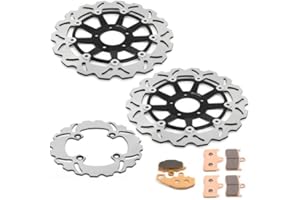 T | TARAZON TARAZON Disques de Frein Avant Arrière et Plaquettes pour Kawasaki Z 1000 2003 2004 2005 2006