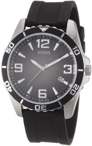 Guess Herren-Armbanduhr XL Mission Analog Kautschuk W80054G1 Guess Herren-Armbanduhr XL Mission Analog Kautschuk W80054G1