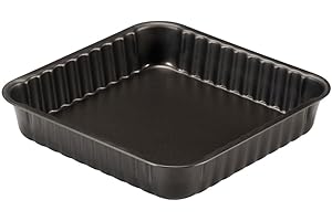 FORMEGOLOSE™, Stampo quadrato 24x24 cm, Acciaio con rivestimento antiaderente, Nero