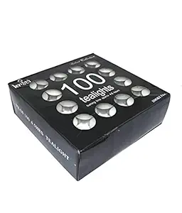 Kriti Creations Wicker 4.5 Hour Burning Tea-Lights Candle, Set of 100