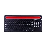 Alitoo Tastiera Bluetooth Wireless con Touchpad, Tastiera Bluetooth 3.0 e ricaricabili per Ipad Air Mini, Mac, Laptop, Apple e Tablet PC Multi-Device (Nero)