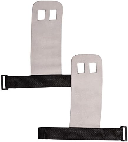ULTRA FITNESS Textured Leather Gymnastics Grips (PAIR) Gloves for Pull-Ups, Crossfit, gym strength training , Boxing training, Kettlebells and Weight Lifting. Palm protector Protect Your Palms from Tearing and Calluses. Healthy Hands = Longer Workouts - Protect Your Hands From Rips and Tears (White, S)