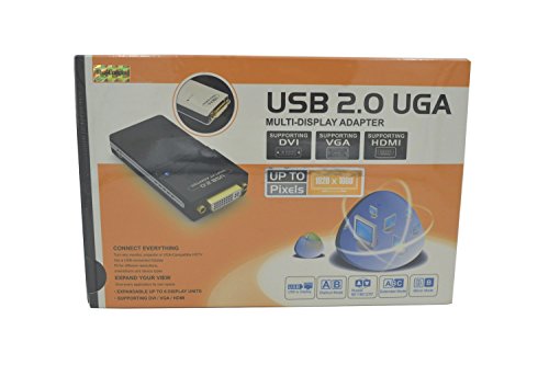 Top-Longer USB 2.0 to VGA/DVI/HDMI Video Graphics Adapter Card for Multiple Monitors up Monitors up to 1920×1080 / 1600×1200 Each Black - 6