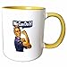 Produktbild 3dRose mug_244029_8 Vintage Rosie the Riveter WWII American Feminist Icon We Can Do It, Yellow Becher, Gelb/Weiß