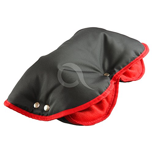 HAND WARMER MUFFS fits PRAM PUSHCHAIR BUGGY NEW WINTER handmuff gift! (black/red)
