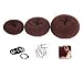 Set of 3 Crowns for Hair Bun "Donut" Brown - 1 small (6cm diameter) + 1 medium (8cm) + 1 large (10cm) + 10 elastics + 10 hairpins by Boolavard ® TM