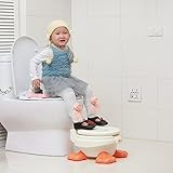 Feven 3-in-1 Töpfchen / Reisetoilette für Jungen, Mädchen in Entendesign, umwandelbar von Töpfchen zu Schemel, abnehmbare Teile, transportabel, leicht zu reinigen, praktisch für Eltern und Kleinkinder - 7