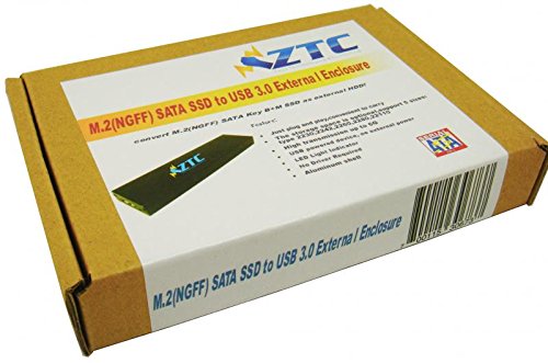 ZTC Thunder Gehäuse NGFF m2 SSD mit USB 3.0 – Aluminiumgehäuse, 5 Größe Board – High-Speed 6GB/s - 4