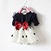 Zhuannian Baby Girls Long Sleeve Spot Bowknot Organza Dress (3-6 months, Navy Blue)