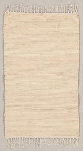 onloom Oriolo Rag Rug – The Ideal Cotton Rag Rug - In 5 Colours and 2 Sizes, Color Beige, size 50x80cm