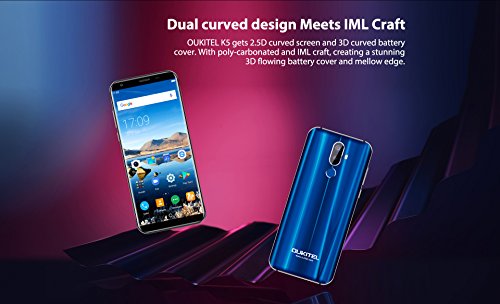 OUKITEL K5 - 5,7 pouces HD (ratio 18: 9) Android 7.0 4G smartphone, 1,5 GHz quad core 2 Go + 16 Go, 4000mAh batterie, camÃ©ras triple (5MP + 2MP + 16MP) - bianca
