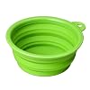 Ciotola, mangiatoia, abbeveratoio pieghevole in silicone per cani.