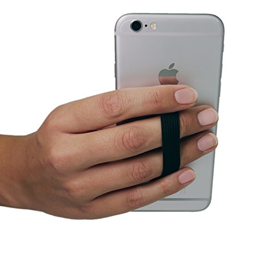 MyGadget Fingerhalterung optimalen Einhandbedienung Fingerhalter Griff Smartphone Handy u.a. iPhone 7, 6, Plus, Samsung Galaxy S6, S7, Edge in Schwarz - 4