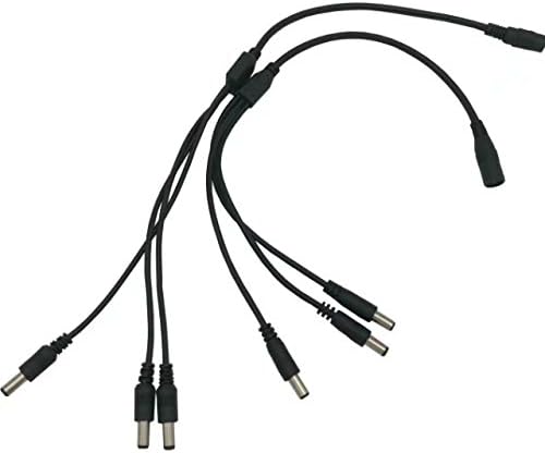 IKSACE DC Power Connector 1 Female to 3 Male 5.5mm X 2.1mm DC Splitter Cable,DC Power Supply Branch Cable for CCTV Camera,LED Strip Light DC Splitter(1 to 3,2pcs)