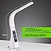 Produktbild LED Schreibtischlampe Helle Business Wiederaufladbare Dimmbare Leseleuchte 3 Lichtmodus Tischlampen Wecker LCD-Display