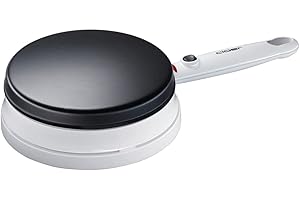 ‎CLOER ELEKTROGERAETE GMBH Cloer 677 Crêpe-Maker-Cordless für hauchdünne Crêpes, 700 W, Backfläche mit 18,5 cm Durchmesser, Weiß