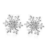 Color: plata, copo de nieve de oro blanco simple.
