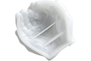 Niaciswe Moule Silicone Resine Epoxy 1 Pièce 3D à Deux Mains Moule Resine Epoxy Moule pour Resine Epoxy Mould Silicone de Bougeoir Moules Silicone pour Resine Boîte à Bijoux Mould pour Bougeoir