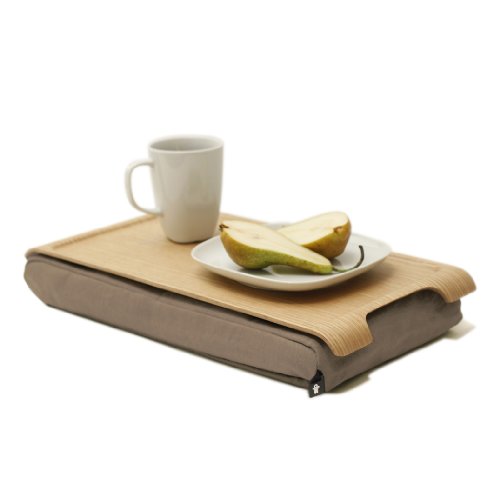 BOSIGN „Mini“Laptray Laptop Kissen Notbooktisch Kissen mit Tisch Knietablett für Ihr Laptop, matt gummierte Oberfläche, Anti-Slip – in Natur Sandfarbend - 2