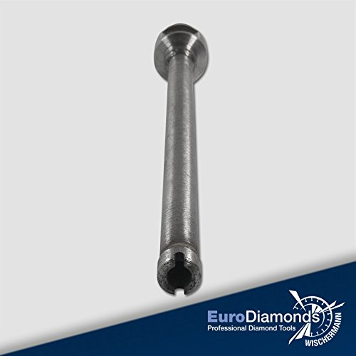 Diamant Bohrkrone R 1/2" Typ 988, Durchmesser 12 mm, Nass, Beton, Stahlbeton, Mauerwerk, Granit, 9 mm Dachsegment