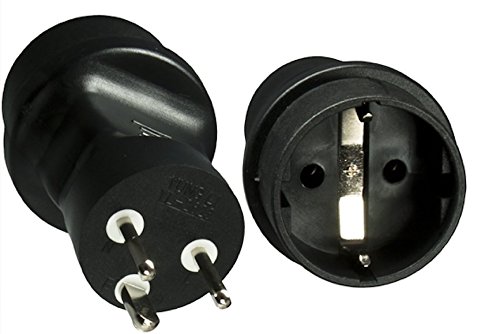 Preisvergleich Produktbild 4uConnect Stromadapter Dänemark Stecker auf Schutzkontakt (2 Stück)