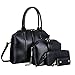 Produktbild Damenhandtaschen Ronamick Mode Frauen Handtasche Schultertasche Leder Messenger Bag Satchel Tote Geldbörse Henkeltasche Handtasche Tasche Henkeltasche Umhängetasche Schultertasche (Schwarz)