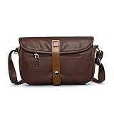 Farbe: Schwarz, Kaffee, Gelb tacnhen Herren Faux letaher Freizeit Umhängetasche Simple Schulter Bag Braun Braun