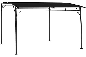 Tidyard Tenda Parasole da Giardino Crema/Antracite,Gazebo Pergolato da Giardino per Esterno 3x3x2,25 m/4x3x2,25 m/6x3x2,25 m