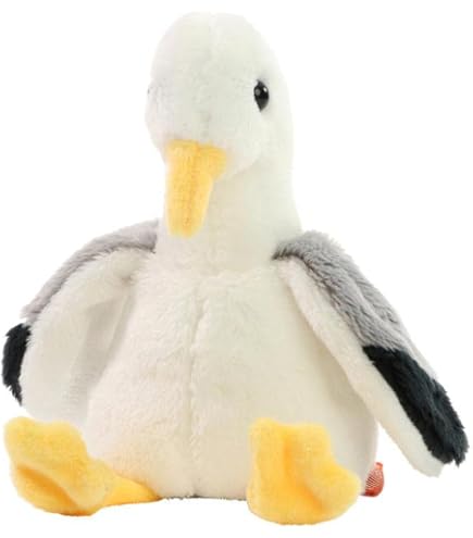Wild Republic Pocketkins Eco Plüsch-Möwe, 12 Cm | Hergestellt Aus Recycelten Materialien, Umweltfreundlich, Weich Und Kuschelig