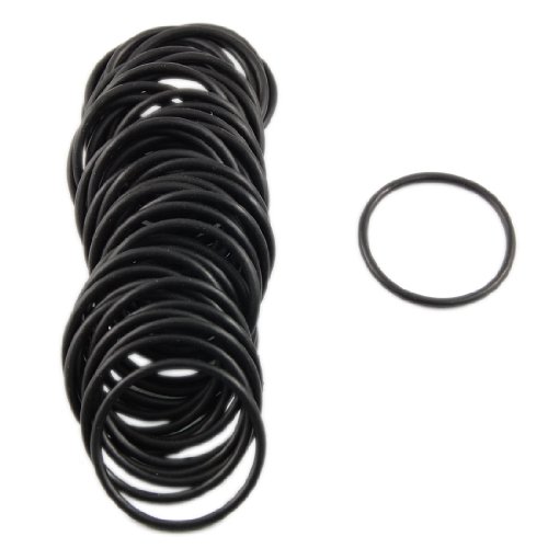 sourcingmap® 50 x Schwarz 31mm OD 2 mm Dicke Nitrilgummi O-Ring Öldichtung Dichtungen
