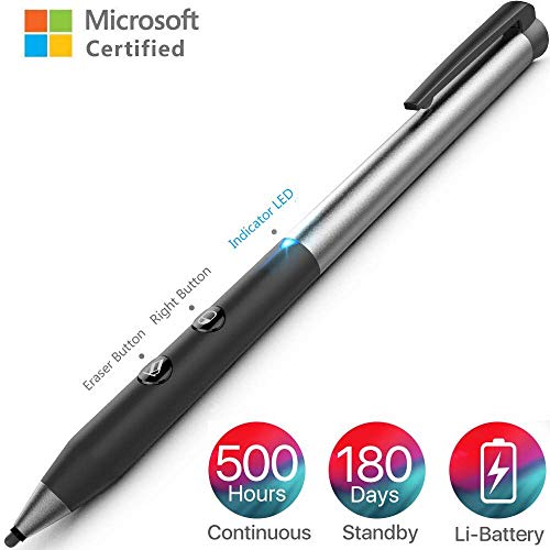 Surface Pen Aprobada la certificacion de Microsoft, y 180 días de Trabajo 500hrs Standby Stylus Pen con 4096, Compatible con Surface Go / Pro 3 / Pro 4 / Pro(2017), Surface Laptop / Book / Studio