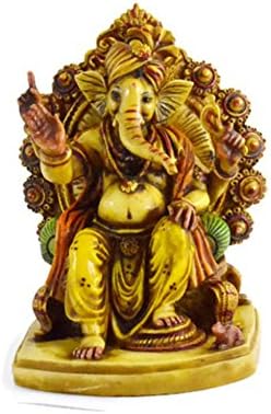 Handmade Hand painted Lord Ganesha Resin Figurine Sculpture
