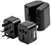 Produktbild VGUARD Universal Welt Reiseadapter Kompakt Universellen Reisestecker Adapter World Travel Adapter für Weltweit 150 Ländern mit EU/UK/US/AU Stecker - Schwarz
