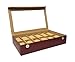 Essart PU Leather Watch Organiser Box for 12 Watches-Maroon RS.1199.00