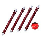 Quartz Infrared Halogen Lamp R7 118mm 500w, 500 Lumen, 220v Ruby Infrared Heater Halogen Bulb Double-ended Push Fit Ruby Halogen Infrared Heat Lamp, 4 Pack