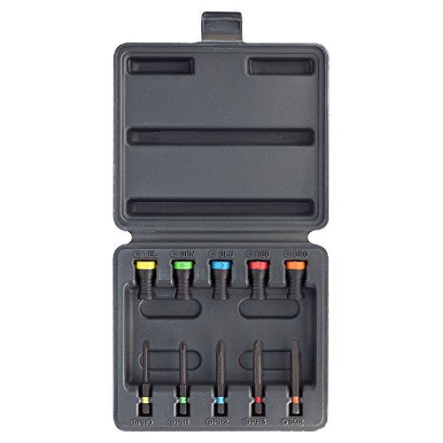 SET 10 MAGNET DRIVER, guarda tus herramientas en esta caja de plástico resistente que contiene en su interior 5 Magnet Driver y 5 puntas