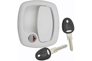 PRO-STYLING DESIGN FOR PERFECTION Zamek do drzwi, zamek do przyczepy kempingowej, kampera, system FF, biały, część zewnętrzna