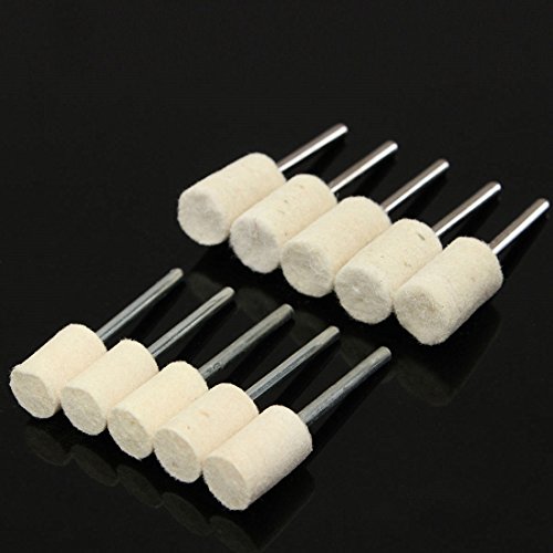 Filz-Polierwerkzeug – TOOGOO(R)25-tlg Filz-Polierstifte set Polierset Satz Polierspitzen Wolle ? 3mm fuer Dremel - 4