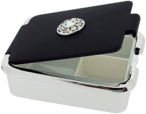 FMG Black Pill Box made with Swarovski crystals