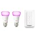 Produktbild Philips Hue 2 Leuchtmittel White Color E27 Fernbedienung