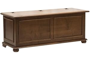 Vicentini arreda CASSAPANCA IN LEGNO ARTE POVERA MOD CIPOLLA COLORE NOCE SCURO (L 120 P 42 H 50)