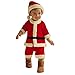 Produktbild TEBAISE Baby Winter 3pcs Weihnachten Weihnachtsmann Outfit Kostüm Hut + Mantel + Hose Weihnachten Karneval Fasching