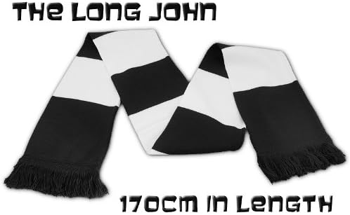 Long John Retro Black &amp; White JUVENTUS colours Football Bar Scarf