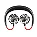 Produktbild MA87 Sport Fan Lazy Neck Band Hängender Stil Dual Cooling Portable USB aufladbar (Schwarz)